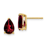14k-9x6mm-pear-garnet-earrings-SolomonJeweler-Wichita-KS-CustomJewelry