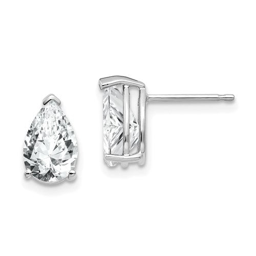 14k-white-gold-9x6mm-pear-cubic-zirconia-earrings-SolomonJeweler-Wichita-KS-CustomJewelry