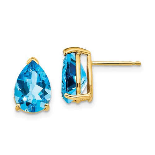 14k-10x7mm-pear-blue-topaz-earrings-SolomonJeweler-Wichita-KS-CustomJewelry