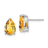 14k-white-gold-10x7mm-pear-citrine-earrings-SolomonJeweler-Wichita-KS-CustomJewelry