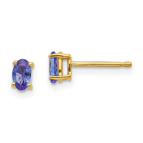 14k-tanzanite-post-earrings-SolomonJeweler-Wichita-KS-CustomJewelry
