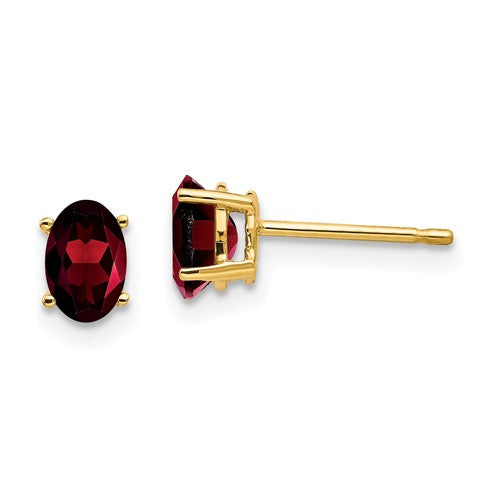 14k-6x4mm-oval-garnet-earrings-SolomonJeweler-Wichita-KS-CustomJewelry