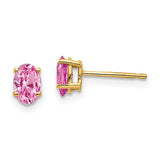 14k-pink-sapphire-post-earrings-SolomonJeweler-Wichita-KS-CustomJewelry