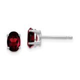 14k-white-gold-6x4mm-oval-garnet-earrings-SolomonJeweler-Wichita-KS-CustomJewelry