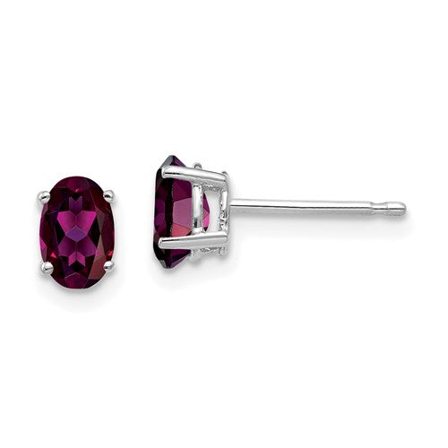 14k-white-gold-6x4mm-oval-rhodolite-garnet-earrings-SolomonJeweler-Wichita-KS-CustomJewelry