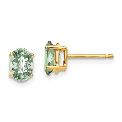 14k-7x5-oval-checker-cut-green-quartz-earrings-SolomonJeweler-Wichita-KS-CustomJewelry
