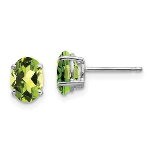 14k-white-gold-7x5mm-oval-peridot-earrings-SolomonJeweler-Wichita-KS-CustomJewelry