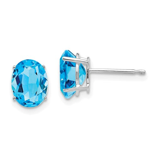 14k-white-gold-8x6mm-oval-blue-topaz-earrings-SolomonJeweler-Wichita-KS-CustomJewelry