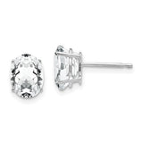 14k-white-gold-8x6mm-oval-cubic-zirconia-earrings-SolomonJeweler-Wichita-KS-CustomJewelry