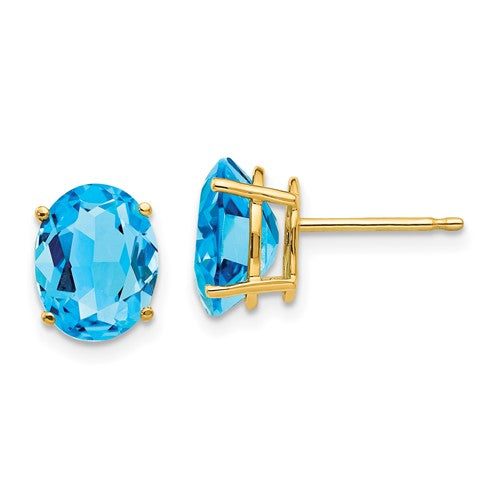 14k-9x7mm-oval-blue-topaz-earrings-SolomonJeweler-Wichita-KS-CustomJewelry