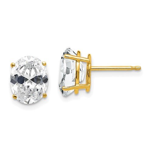 14k-9x7mm-oval-cubic-zirconia-earrings-SolomonJeweler-Wichita-KS-CustomJewelry