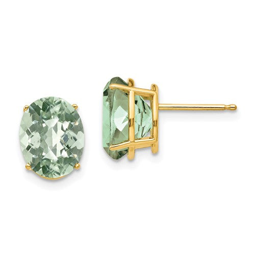 14k-10x8-oval-checker-cut-green-quartz-earrings-SolomonJeweler-Wichita-KS-CustomJewelry