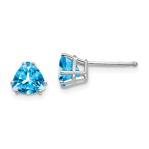 14k-white-gold-6mm-trillion-blue-topaz-earrings-SolomonJeweler-Wichita-KS-CustomJewelry
