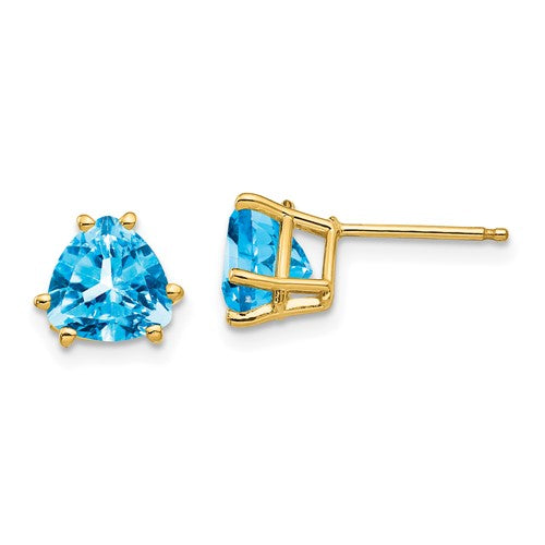 14k-7mm-trillion-blue-topaz-earrings-SolomonJeweler-Wichita-KS-CustomJewelry