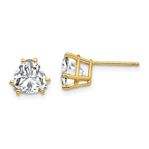 14k-7mm-trillion-cubic-zirconia-earrings-SolomonJeweler-Wichita-KS-CustomJewelry