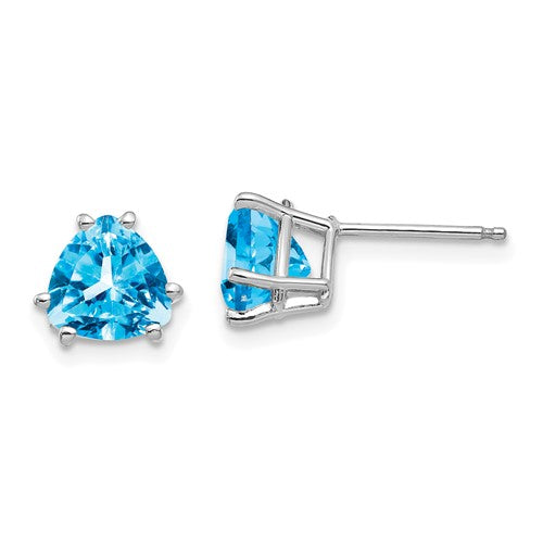 14k-white-gold-7mm-trillion-blue-topaz-earrings-SolomonJeweler-Wichita-KS-CustomJewelry