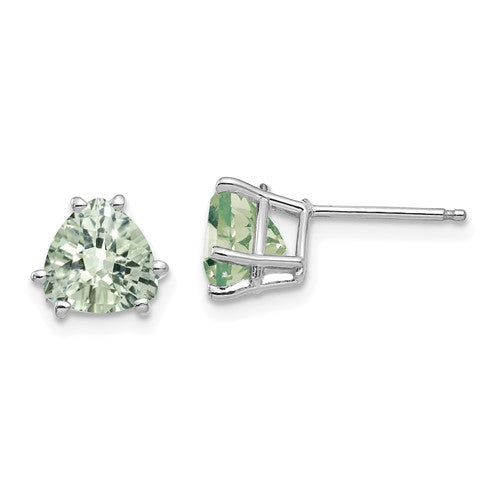 14kw-7mm-trillion-checker-cut-green-quartz-earrings-SolomonJeweler-Wichita-KS-CustomJewelry