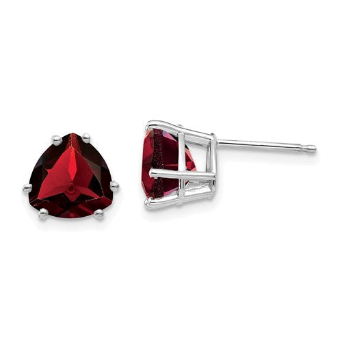 14k-white-gold-garnet-trillion-stud-earrings-SolomonJeweler-Wichita-KS-CustomJewelry