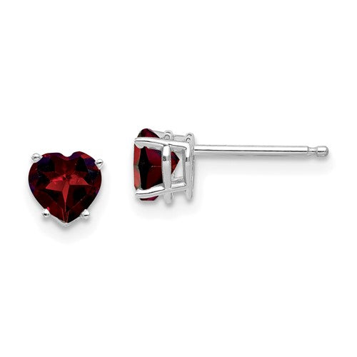 14k-white-gold-5mm-heart-garnet-earrings-SolomonJeweler-Wichita-KS-CustomJewelry