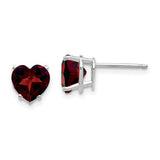 14k-white-gold-7mm-heart-garnet-earrings-SolomonJeweler-Wichita-KS-CustomJewelry