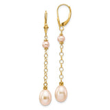14k-5-8mm-pink-freshwater-cultured-pearl-leverback-earrings-SolomonJeweler-Wichita-KS-CustomJewelry