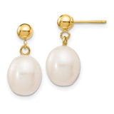 14k-8-9mm-white-rice-freshwater-cultured-pearl-post-dangle-earrings-SolomonJeweler-Wichita-KS-CustomJewelry