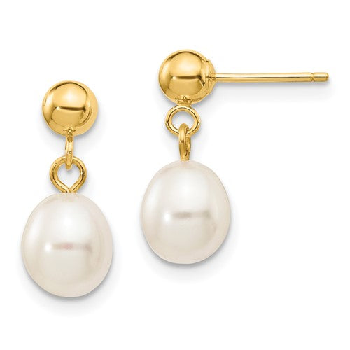 14k-6-7mm-white-rice-freshwater-cultured-pearl-post-dangle-earrings-SolomonJeweler-Wichita-KS-CustomJewelry