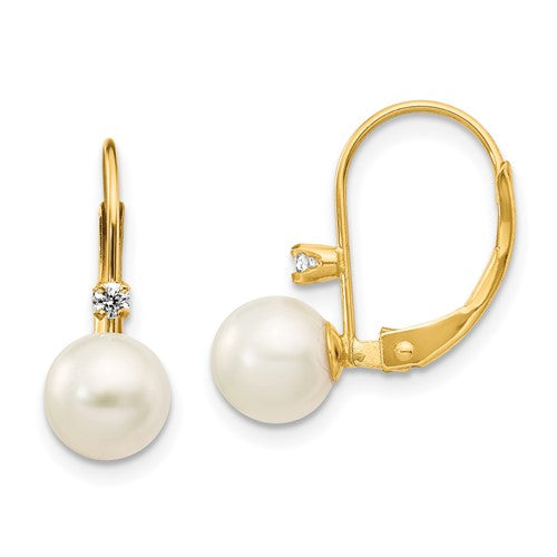 14k-6-7mm-round-white-fwc-pearl-06ct-diamond-leverback-earrings-SolomonJeweler-Wichita-KS-CustomJewelry