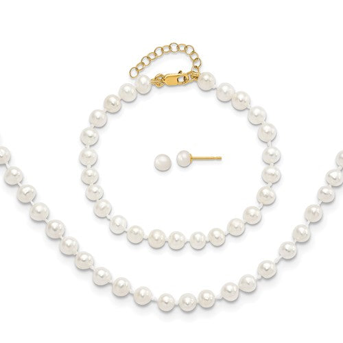 14k-4-5mm-fw-cultured-pearl-5-w-1-ext-bracelet-14-w-1-ext-neck-earring-set-SolomonJeweler-Wichita-KS-CustomJewelry