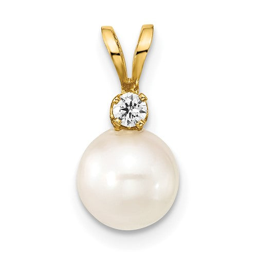 14k-7-8mm-round-white-saltwater-akoya-cultured-pearl-diamond-pendant-SolomonJeweler-Wichita-KS-CustomJewelry