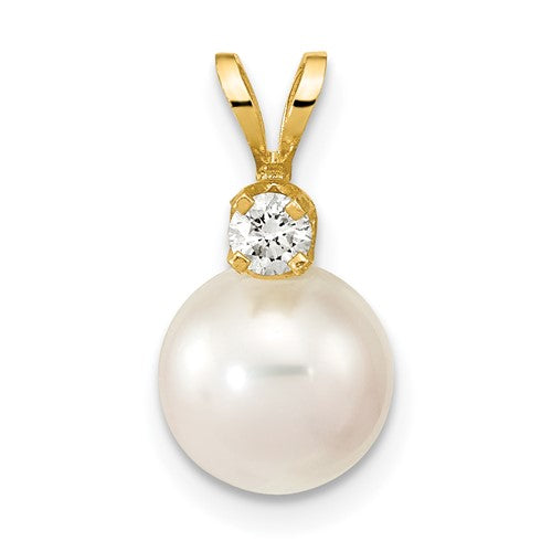 14k-8-9mm-round-white-saltwater-akoya-cultured-pearl-diamond-pendant-SolomonJeweler-Wichita-KS-CustomJewelry