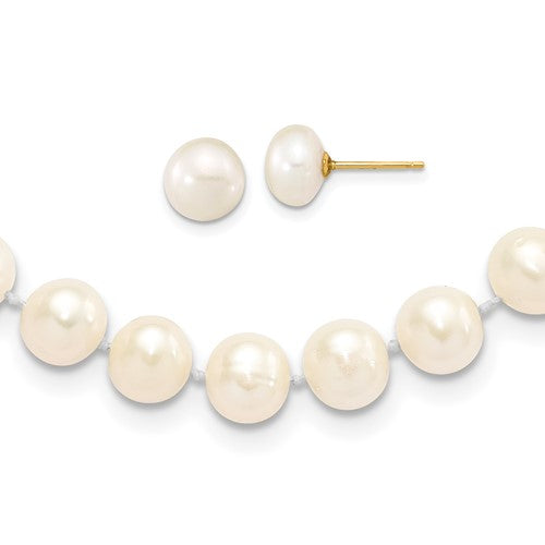14k-7-8mm-near-round-white-fwc-pearl-necklace-button-earring-set-SolomonJeweler-Wichita-KS-CustomJewelry