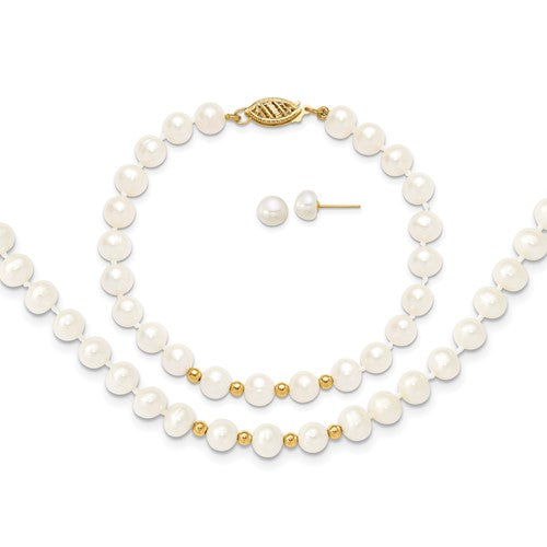 14k-6-7mm-white-fw-cultured-pearl-18in-necklace-7-25-bracelet-earring-set-SolomonJeweler-Wichita-KS-CustomJewelry