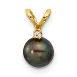 14k-5-6mm-round-black-fwc-pearl-and-01ct-diamond-pendant-SolomonJeweler-Wichita-KS-CustomJewelry