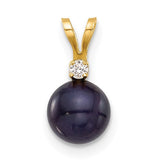 14k-6-7mm-round-black-fwc-pearl-and-03ct-diamond-pendant-SolomonJeweler-Wichita-KS-CustomJewelry