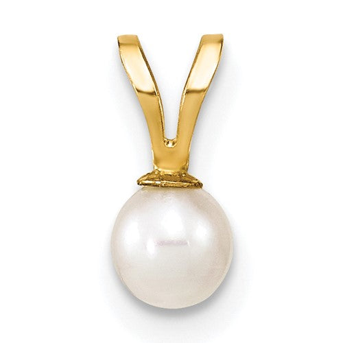 14k-gold-4-5mm-white-round-freshwater-cultured-pearl-pendant-SolomonJeweler-Wichita-KS-CustomJewelry