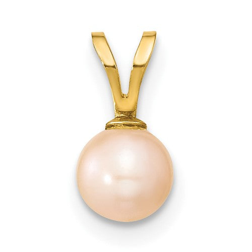 14k-gold-5-6mm-pink-round-pink-freshwater-cultured-pearl-pendant-SolomonJeweler-Wichita-KS-CustomJewelry