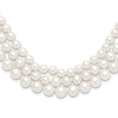 14k-8-9mm-white-near-round-fw-cultured-pearl-3-strand-necklace-SolomonJeweler-Wichita-KS-CustomJewelry