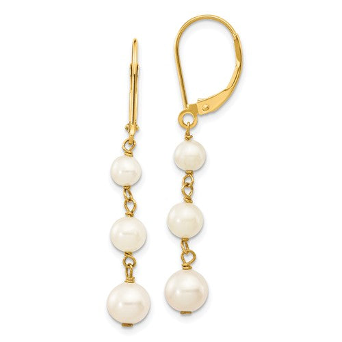 14k-4-6mm-white-semi-round-fw-cultured-pearl-graduated-leverback-earrings-SolomonJeweler-Wichita-KS-CustomJewelry