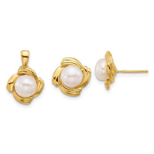 14k-6-7mm-white-button-fwc-pearl-earring-and-pendant-set-SolomonJeweler-Wichita-KS-CustomJewelry