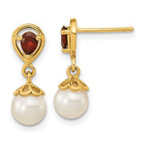 14k-6-7mm-fwc-pearl-mozambique-garnet-dangle-post-earrings-SolomonJeweler-Wichita-KS-CustomJewelry