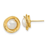 14k-6-7mm-white-button-freshwater-cultured-pearl-post-earrings-SolomonJeweler-Wichita-KS-CustomJewelry