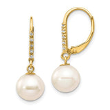 14k-8-9mm-white-round-fwc-pearl-05ct-diamond-leverback-earrings-SolomonJeweler-Wichita-KS-CustomJewelry