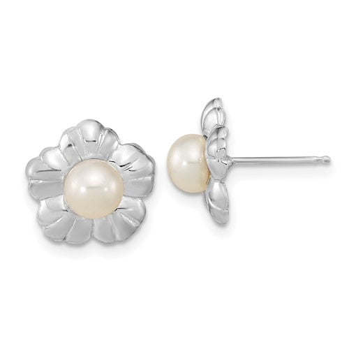 14k-white-gold-5-6mm-white-button-fwc-pearl-flower-post-earrings-SolomonJeweler-Wichita-KS-CustomJewelry