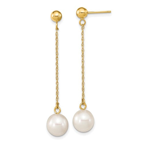 14k-7-8mm-white-round-freshwater-cultured-pearl-post-dangle-earrings-SolomonJeweler-Wichita-KS-CustomJewelry