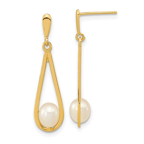 14k-5-6mm-white-rice-freshwater-cultured-pearl-post-dangle-earrings-SolomonJeweler-Wichita-KS-CustomJewelry
