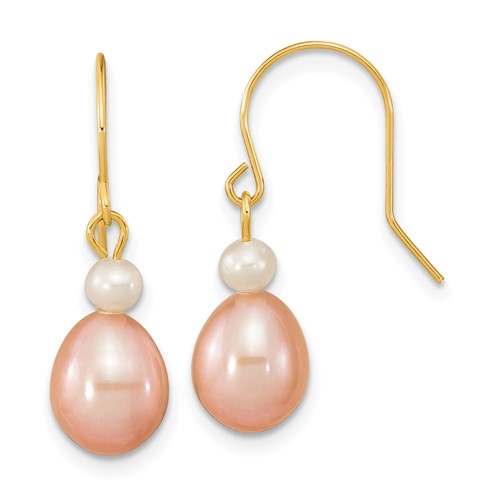14k-7-8mm-white-pink-round-rice-fw-cultured-pearl-dangle-earrings-SolomonJeweler-Wichita-KS-CustomJewelry
