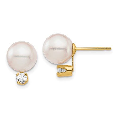 14k-8-9mm-white-round-saltwater-akoya-cultured-pearl-diamond-post-earrings-SolomonJeweler-Wichita-KS-CustomJewelry