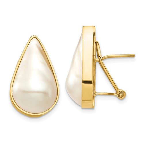 14k-12x20-white-pear-saltwater-cultured-mabe-pearl-omega-back-earrings-SolomonJeweler-Wichita-KS-CustomJewelry