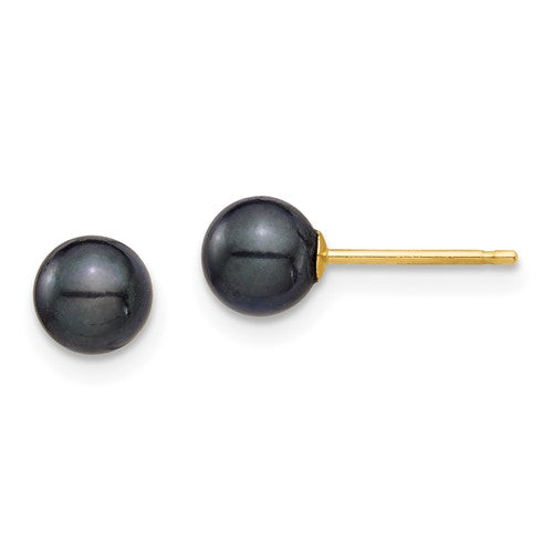 14k-5-6mm-round-black-saltwater-akoya-cultured-pearl-stud-post-earrings-SolomonJeweler-Wichita-KS-CustomJewelry